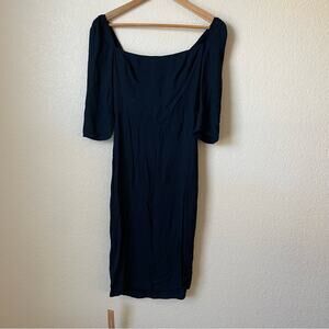 Reformation Peyton Navy Dress